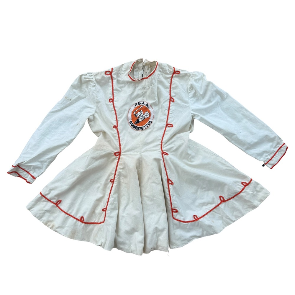 VGT 50s F.B.A.A. Bomberettes Parade Uniform Dress Firefighter Child White orange